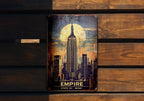 Vintage Tin Sign, New York Skyline Art Deco, Empire State Mind, Cityscape Illustration, Metal Wall Art — photo 4