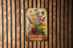 Vintage Style Tin Sign, Yarrow Herbal Apothecary, Healing Bloom Elixirs, Metal Sign, Retro Decor — photo 3