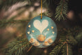 Whimsical Ceramic Ornament, Steaming Teapot Design, Heart Shape Cups, Circular Ornament, Unique Gift Idea — photo 1