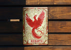 Art Nouveau Phoenix Rising Metal Sign, Rebirth Decor, Wall Art, Home Decoration, Vintage Sign — photo 5