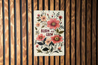 Vintage Floral Metal Sign, Bloom and Grow, Rustic Home Decor, Wall Art, Garden Sign — photo 2