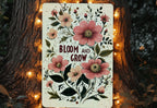 Vintage Floral Metal Sign, Bloom and Grow, Rustic Home Decor, Wall Art, Garden Sign — photo 4