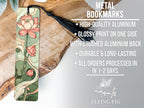 Whispering Lotus Elegance Metal Bookmark, Soft Pink Petals, Pastel Greens Bookmark, Nature-Inspired Bookmark, Elegant Metal Bookmark — photo 3