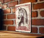 Majestic Equine Elegance Metal Sign, Vintage Horse Decor, Rustic Equestrian Art, Farmhouse Wall Decor, Sepia Horse Print, Country Home Decor — photo 2