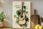 Natures Strings Metal Sign, Acoustic Symphony Art, Watercolor Wall Decor, Botanical Metal Art, Green Leaf Design, Earthy Home Decor — photo 4