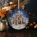 Fantastical Holiday Ceramic Ornament, Circular Design, Unique Xmas Decor, Handmade Gift, Festive Home Accent — photo 1