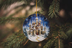 Fantastical Holiday Ceramic Ornament, Circular Design, Unique Xmas Decor, Handmade Gift, Festive Home Accent — photo 3