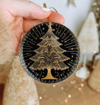 Elegant Geometric Ceramic Ornament, Christmas Tree Design, Circle Ornament, Holiday Decor, Ceramic Gift, Handmade — photo 4