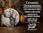 Weimaraner Watercolor Ceramic Ornament, Dog Lover Gift, Circular Design Decor, Handmade Christmas Ornament — photo 5