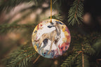 Sloughi Watercolor Ceramic Ornament, Dog Lover Gift, Handmade Decor, Unique Christmas Ornament, Pet Memorial Keepsake — photo 1