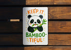 Cute Panda Bamboo Metal Sign – Vertical Wall Art with Quirky Keep It Bamboo-tiful Quote – Colorful Digital Illustration Decor — photo 5
