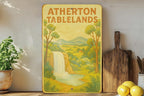 1950s Atherton Tablelands Tin Sign – Vintage Storybook Style, Pastel Metal Wall Art, Retro Australia Home Decor — photo 4