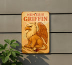 1950s Storybook Tin Sign – Nemesis Griffin Art, Pastel Vintage Metal Wall Decor, Cozy Retro Illustration, Aged Edges — photo 5