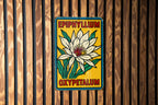 Pop Art Epiphyllum Oxypetalum Metal Sign – Comic Style Wall Decor with Ben-Day Dots, Bold Lines, Retro Tin Artwork — photo 2