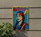 Bold Pop Art Comic Metis Metal Sign – Retro Tin Wall Decor with Ben-Day Dots, Saturated Colors, Vintage Style Art — photo 5