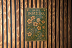 Art Nouveau Tin Sign – Imp_s Impatiens Wall Decor, Vintage Floral Metal Plaque, Emerald Sepia Tones, Elegant Antique Style — photo 1