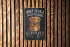 Retro Nova Scotia Duck Tolling Retriever Chalkboard Metal Sign – Hand-Drawn Dog Art, Rustic Tin Wall Decor, Vintage Dog Lover Gift — photo 3
