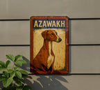 Rustic Azawakh Dog Tin Sign – Hand-Painted Americana Wall Art, Vintage Metal Decor, Red Navy Cream, Distressed Farmhouse Style — photo 5