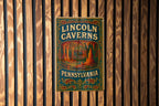 Victorian Lincoln Caverns Tin Sign – Antique Chromolithograph Metal Wall Art, Ornate Vintage Decor, Aged Parchment Look — photo 2