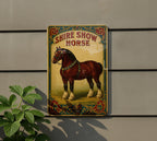 Victorian Shire Show Horse Metal Sign – Antique Chromolithograph Style, Jewel Tones, Ornate Vintage Farmhouse Wall Decor — photo 5