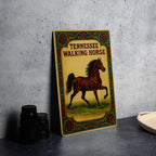 Victorian Tennessee Walking Horse Metal Sign – Antique Chromolithograph Style, Ornate Border, Aged Parchment Look Decor — photo 3