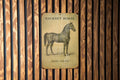 Vintage Hackney Horse Tin Sign – Botanical Illustration, Aged Parchment Look, Equestrian Wall Art, Rustic Metal Decor — photo 1