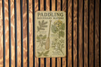 Vintage Boundary Waters Canoe Metal Sign – Botanical Illustration, Rustic Tin Wall Art, Aged Parchment, Nature Decor — photo 1