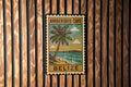 Ambergris Caye Belize Metal Sign – Vintage Stamp Style Wall Art for Beach House, Coastal Decor, Island Travel Souvenir — photo 1