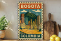 Bogotá Colombia Metal Sign – Vintage Travel Stamp Style Wall Art, Rustic Decor for Home, Office, or Man Cave — photo 1