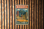 Bogotá Colombia Metal Sign – Vintage Travel Stamp Style Wall Art, Rustic Decor for Home, Office, or Man Cave — photo 2