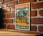 Bogotá Colombia Metal Sign – Vintage Travel Stamp Style Wall Art, Rustic Decor for Home, Office, or Man Cave — photo 3