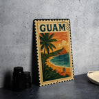 Guam Metal Sign Stamp Style Art – Vintage Island Wall Decor, Tropical Travel Souvenir, Rustic Beach Home Sign — photo 4