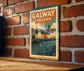 Galway Ireland Metal Sign – Vintage Stamp Style Wall Art, Irish Travel Decor, Rustic Souvenir for Home or Bar — photo 1