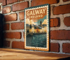 Galway Ireland Metal Sign – Vintage Stamp Style Wall Art, Irish Travel Decor, Rustic Souvenir for Home or Bar — photo 1