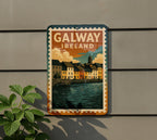 Galway Ireland Metal Sign – Vintage Stamp Style Wall Art, Irish Travel Decor, Rustic Souvenir for Home or Bar — photo 5
