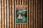 Ha Long Bay Vietnam Metal Sign – Vintage Travel Stamp Style Wall Art, Retro Tin Decor for Home or Office Display — photo 1