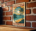 Phuket Thailand Metal Sign – Vintage Travel Stamp Style Wall Art, Rustic Tropical Decor, Retro Souvenir for Home or Office — photo 1