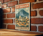 San Salvador El Salvador Metal Sign – Vintage Stamp Style Wall Art, Rustic Country Decor, Travel Souvenir Tin Plaque — photo 2