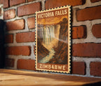 Victoria Falls Zimbabwe Metal Sign – Vintage Travel Stamp Style Wall Art for Home, Office, Bar, or Man Cave Decor — photo 3