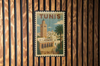 Tunis Tunisia Stamp Style Metal Sign – Vintage Travel Poster Wall Art, Retro Tin Decor for Home or Office, Souvenir Gift — photo 2