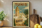 Tunis Tunisia Stamp Style Metal Sign – Vintage Travel Poster Wall Art, Retro Tin Decor for Home or Office, Souvenir Gift — photo 3