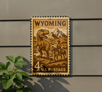 Wyoming Stamp Metal Sign – Vintage State Art, Rustic Wall Decor, Western Home Accent, Retro Travel Souvenir Sign — photo 5