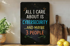 Funny Cybersecurity Metal Sign – Chalkboard Style with Color – Geek Wall Decor Gift for IT Professionals, Hacker Office Sign — photo 1