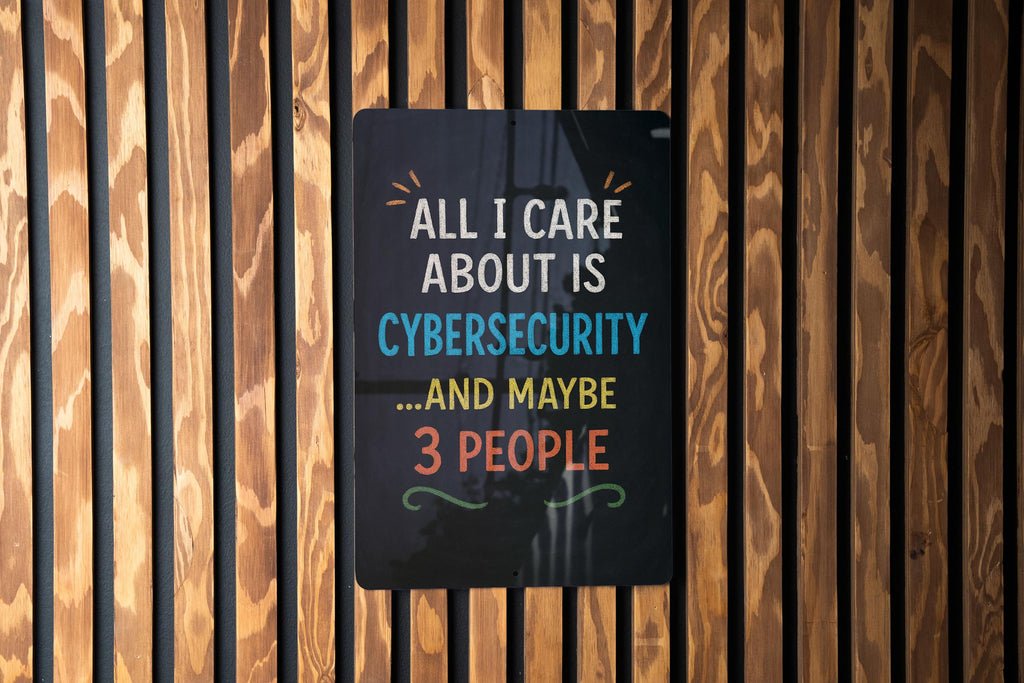 Funny Cybersecurity Metal Sign – Chalkboard Style with Color – Geek Wall Decor Gift for IT Professionals, Hacker Office Sign — photo 3