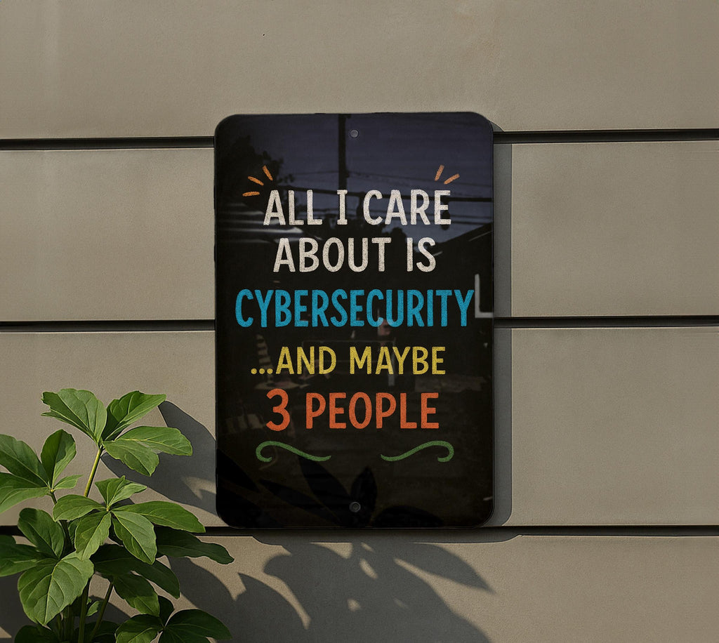 Funny Cybersecurity Metal Sign – Chalkboard Style with Color – Geek Wall Decor Gift for IT Professionals, Hacker Office Sign — photo 5