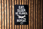 Eat Sleep RC Planes Repeat Metal Sign – RC Plane Silhouette Wall Decor for Hobbyists, Garage or Man Cave Gift — photo 2