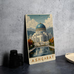 Ashgabat Retro Travel Poster Tin Sign – Vintage Metal Wall Art for Home, Bar, or Office Décor, Turkmenistan Souvenir — photo 4
