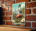 Retro Black Forest Travel Poster Tin Sign – Vintage-Style Metal Wall Art for Cabin, Lodge, or Rustic Home Décor — photo 1