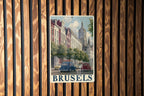 Retro Brussels Travel Poster Tin Sign – Vintage Metal Wall Decor for Home, Bar, Cafe, Man Cave, Belgium Souvenir Art — photo 2