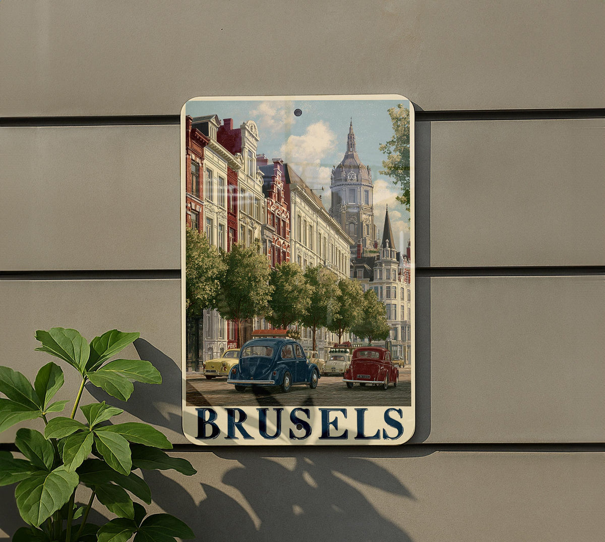 Retro Brussels Travel Poster Tin Sign – Vintage Metal Wall Decor for Home, Bar, Cafe, Man Cave, Belgium Souvenir Art — photo 5